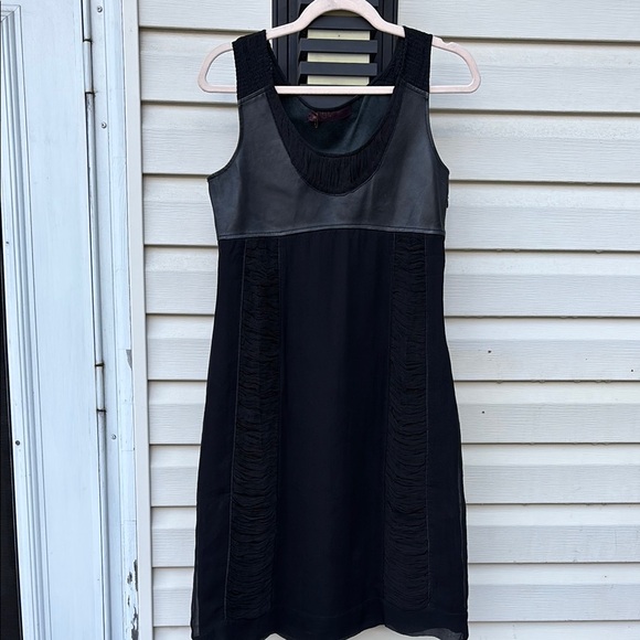 ARAYAL Dresses & Skirts - ARAYAL France Ladies black silk leather dress-6-GORGEOUS!WEDDING-ARRY